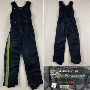 Vintage Arctic Cat Snow Bib Overalls Mens Small Snowmobile Pants